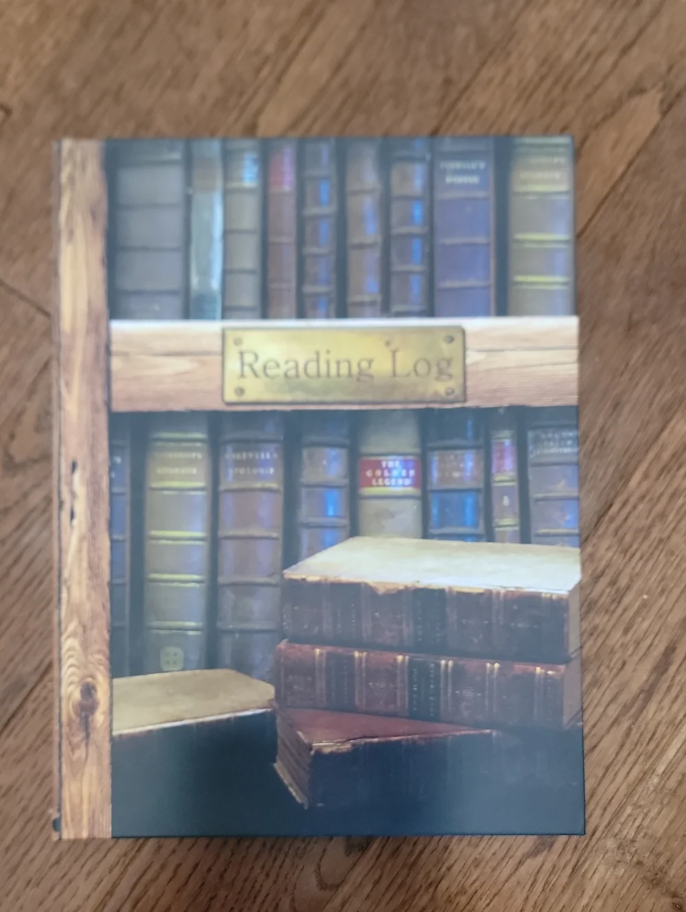 Reading Log Hardcover Journal in Brown and Tan. Reviews 100 Books